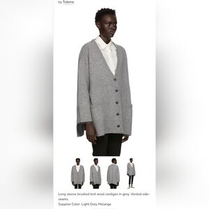 Toteme brushed wool cardigan with vented seams